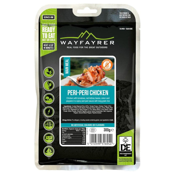 Wayfayrer Pre-Cooked Camping Ready Meal Peri-Peri Chicken & Rice 300g