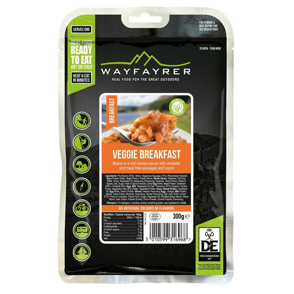 Wayfayrer All-Day Veggie Breakfast Pre-Cooked Camping Meal Pouch