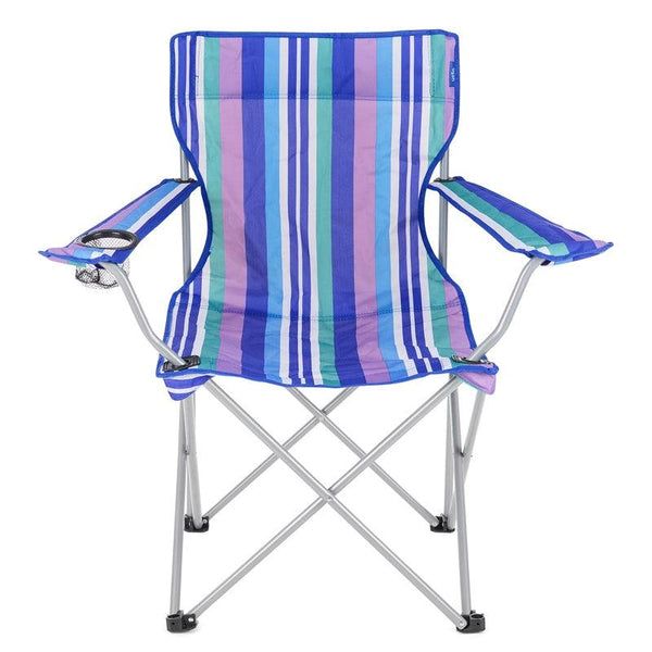 Wilton Bradley Folding Camping Chair - Blue Stripes - Towsure