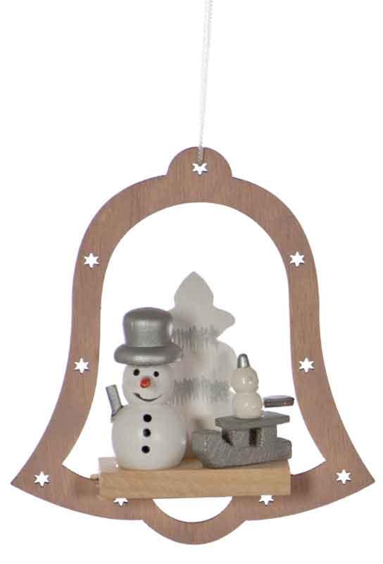 Wooden Christmas Bell Hanging Tree Decoration - 85mm - Towsure