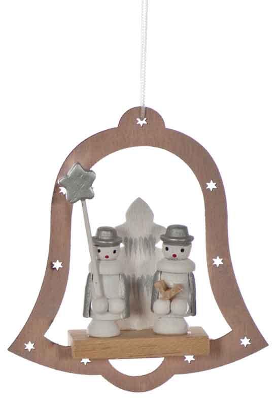 Wooden Christmas Bell Hanging Tree Decoration - 85mm - Towsure